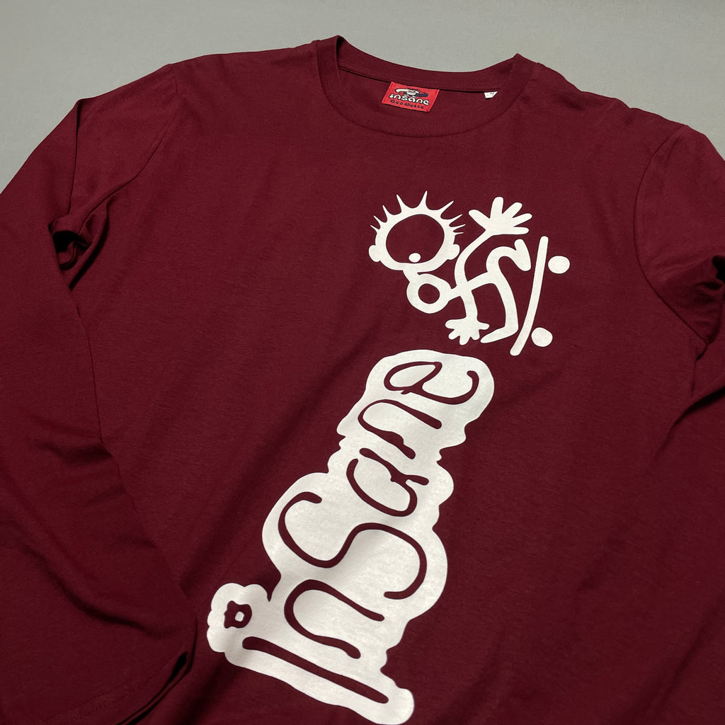 Skate Man Logo Burgundy LST.