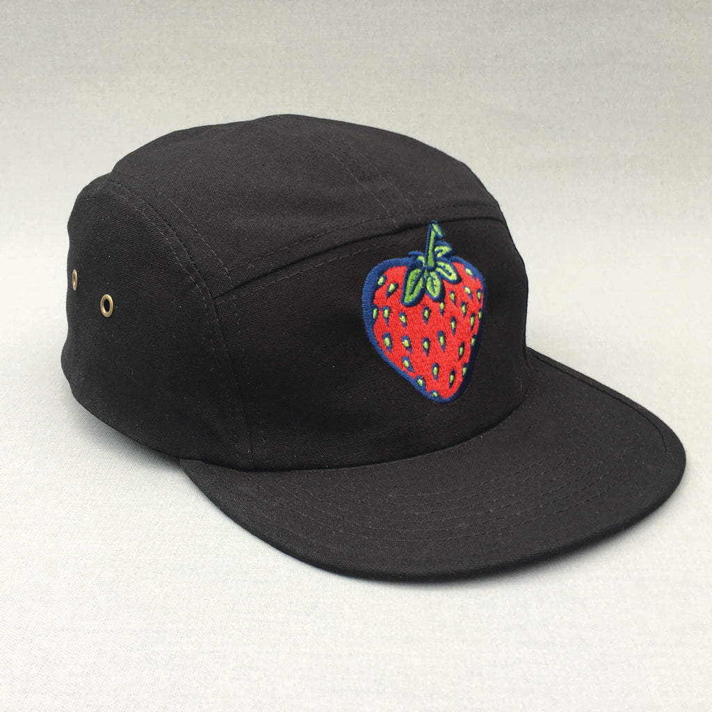 Insane Strawberry Panel Canvas Black Cap