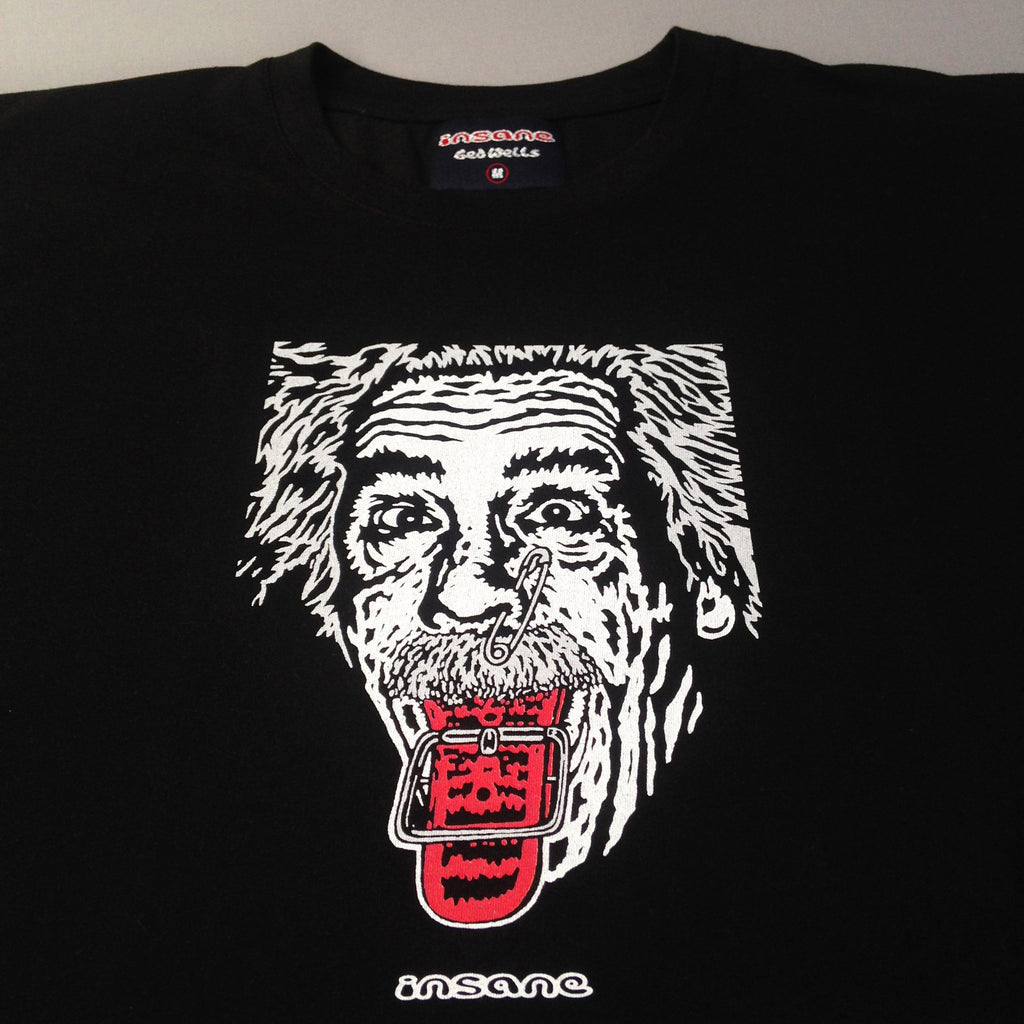Insane Einstein Black T-Shirt