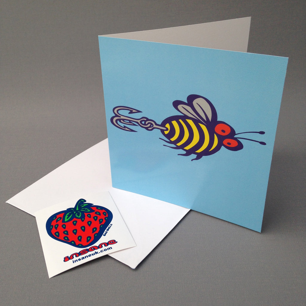 Insane Bee Rebel Without a Hive Greetings Card