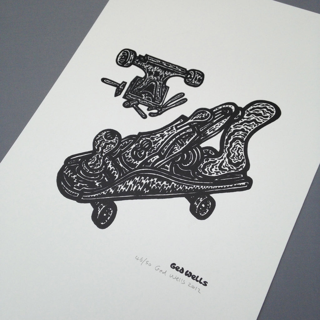 Plane Skate Screen Print