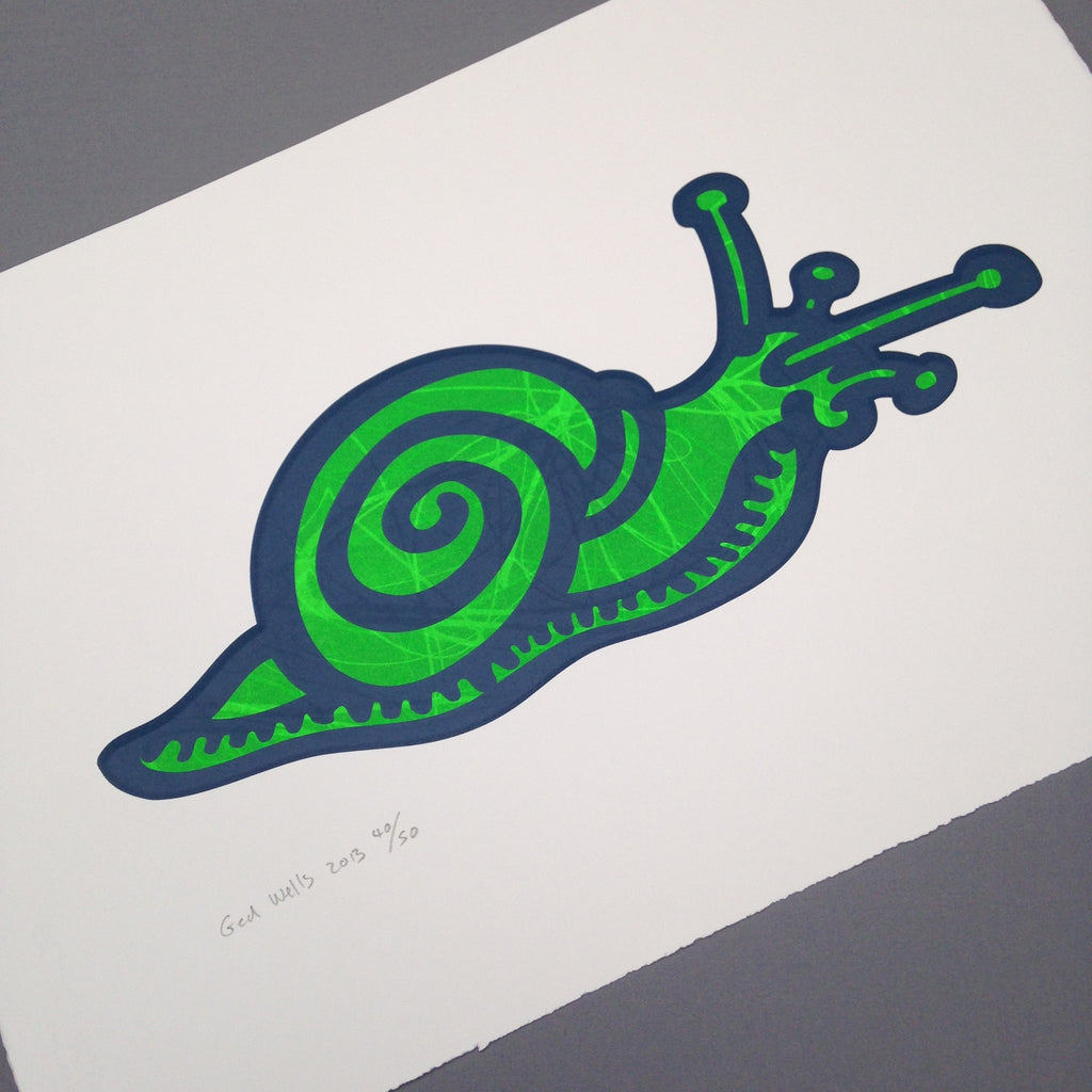The Idler Snail Screen Print