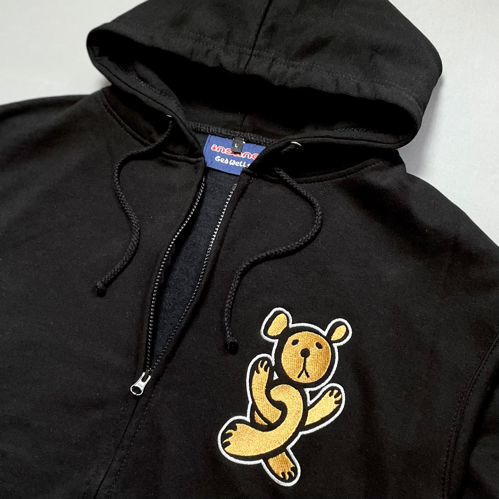 Insane embroidered Twisted Teddy Zip Hoodie