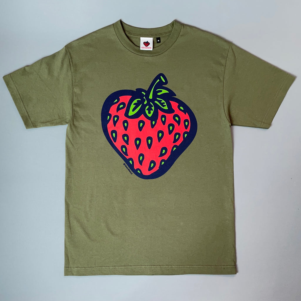 Insane Strawberry Edition Military Green T-Shirt