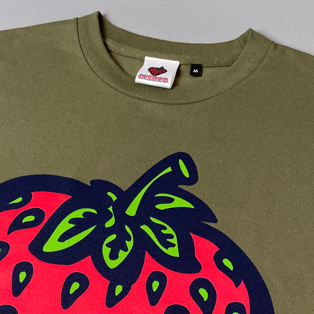 Insane Strawberry Edition Military Green T-Shirt