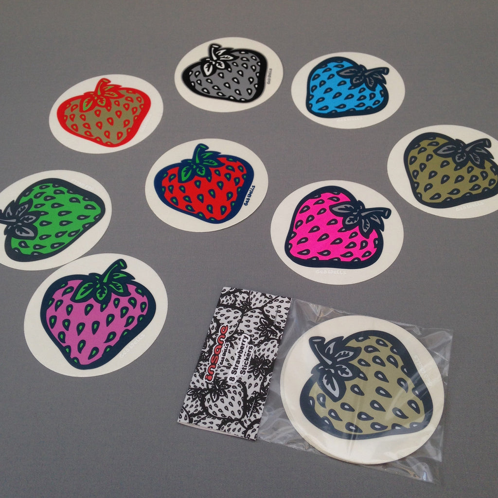 Insane Strawberry Multi-Colour Stickers