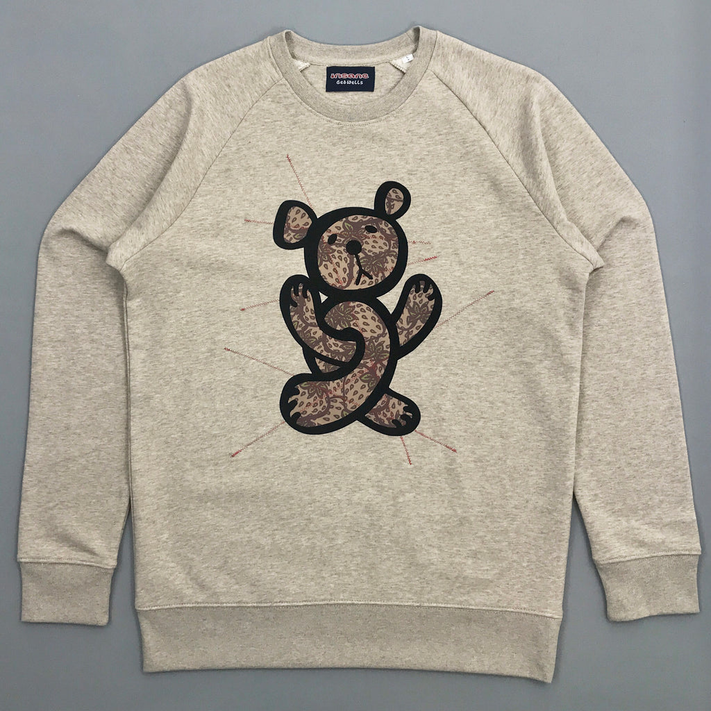 Insane Twisted Teddy Layered Applique Crew Sweat