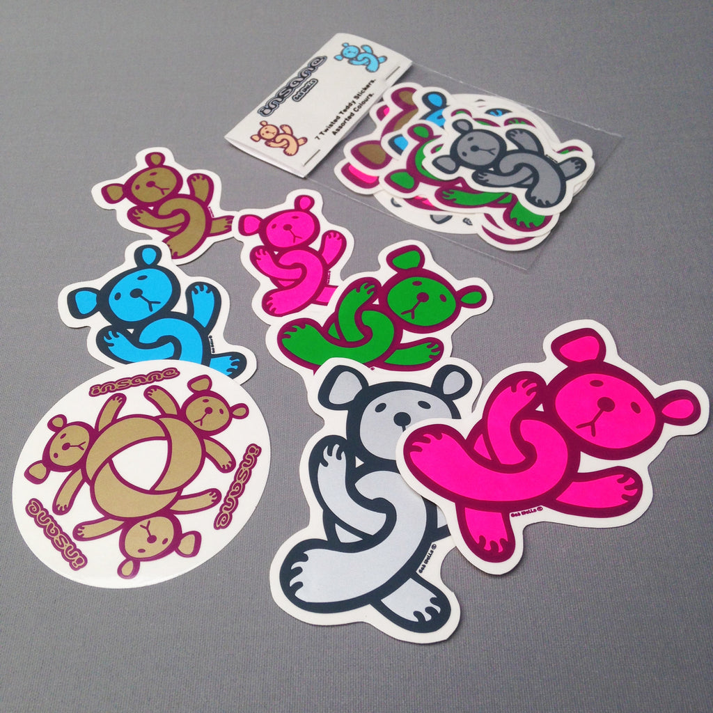 Insane Twisted Teddy Stickers