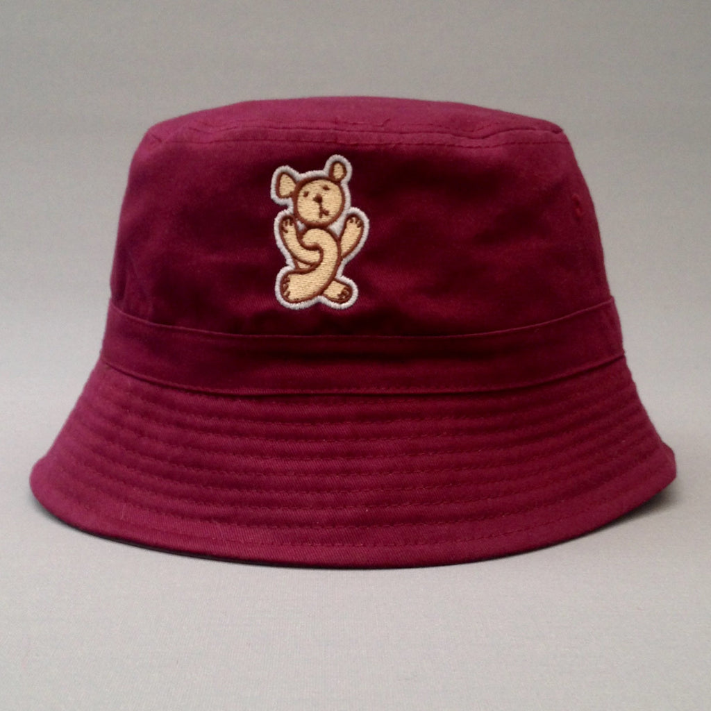 Insane Twisted Teddy Burgundy Floppy Bucket