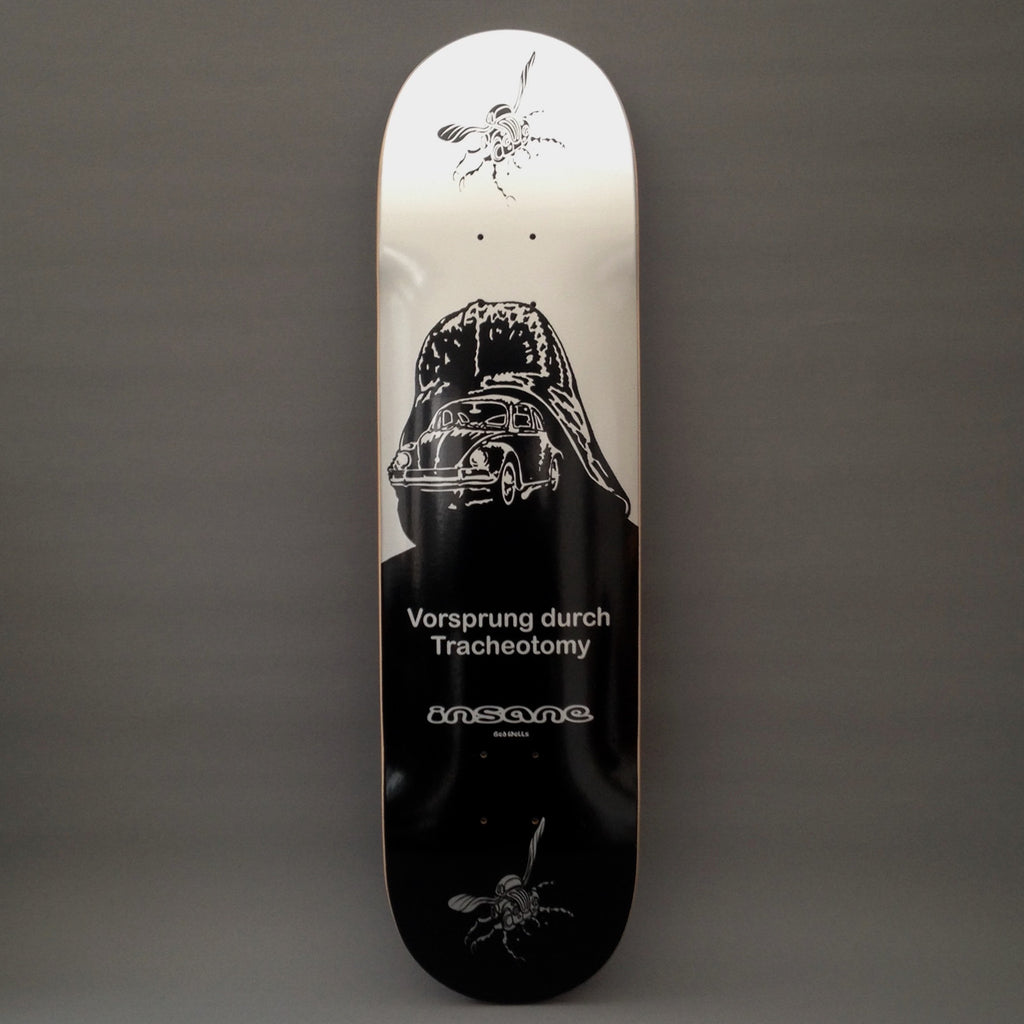 A skateboard deck featuring Ged Wells' interpretation of Darth Vader as a VW Beetle car 