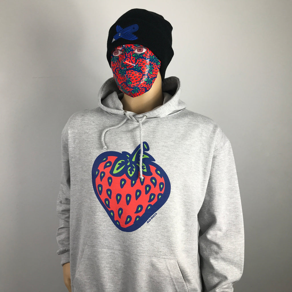 Insane Strawberry Grey Hooded Sweat