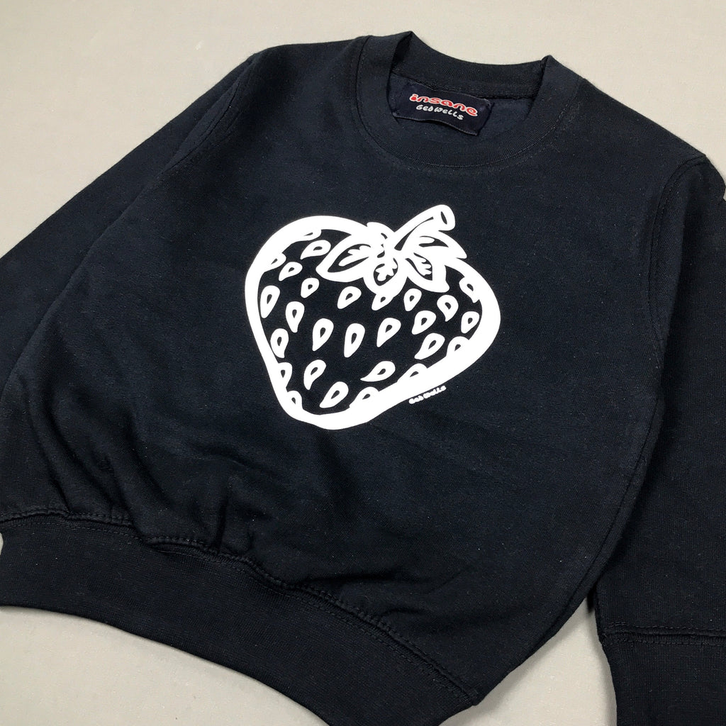 Kids Insane Strawberry Navy Crew Sweat