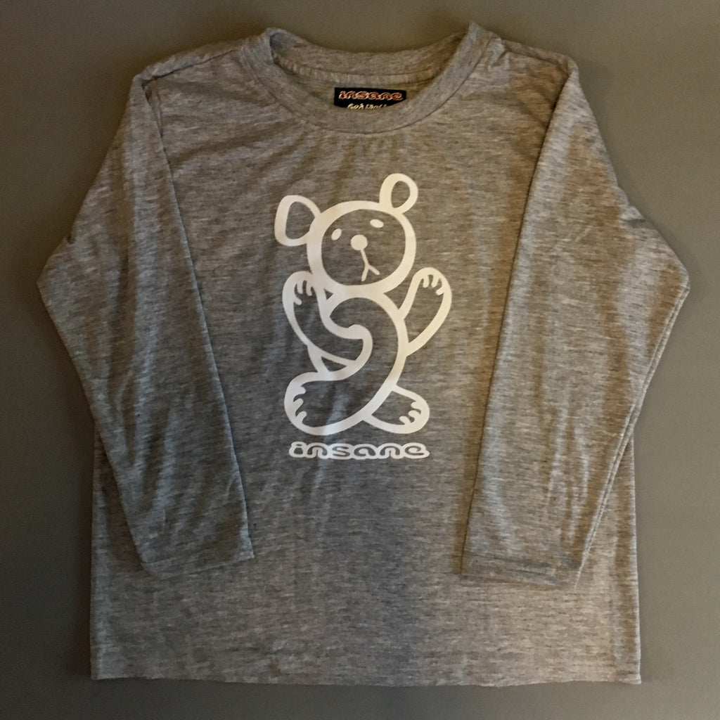 Insane Kids Twisted Teddy Grey Long Sleeve T-Shirt