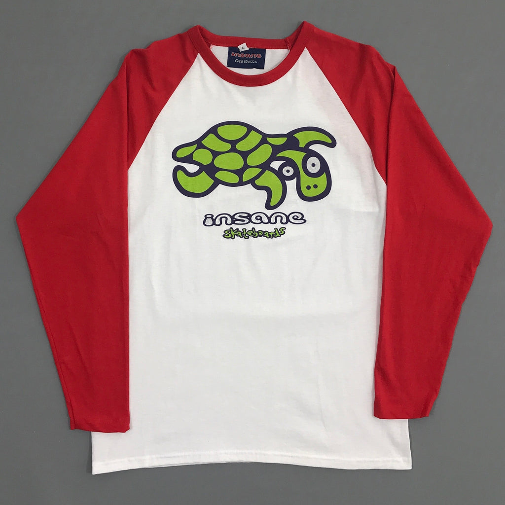 Insane Turtle Contrast Raglan Long-Sleeved T-Shirt