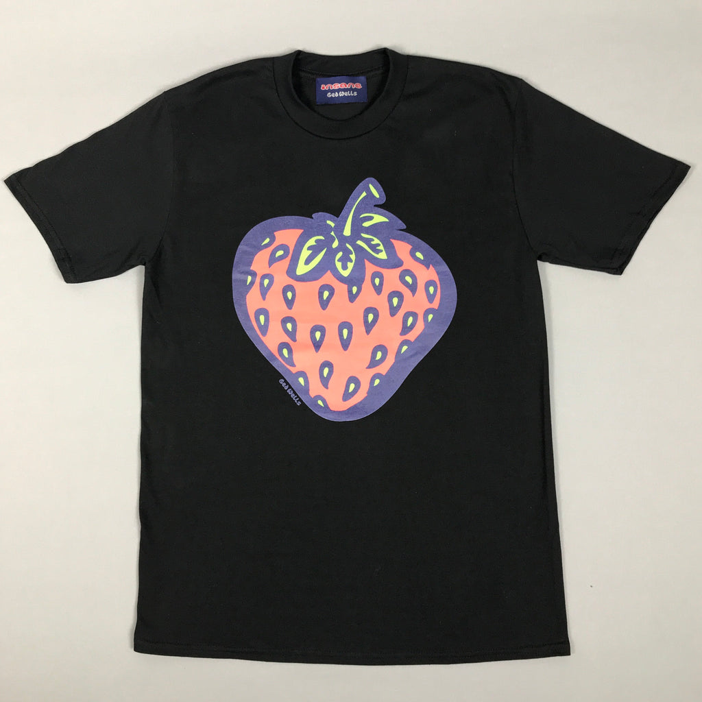 Insane Strawberry Black T-Shirt