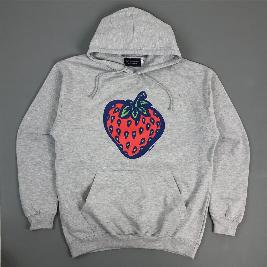 Insane Strawberry Grey Hooded Sweat