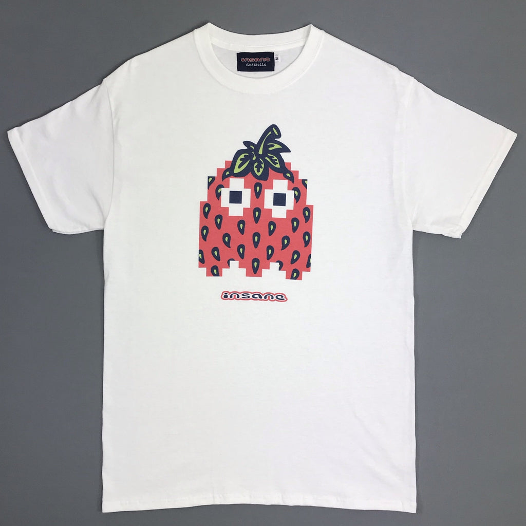 Insane Strawberry Ghost White T-Shirt.