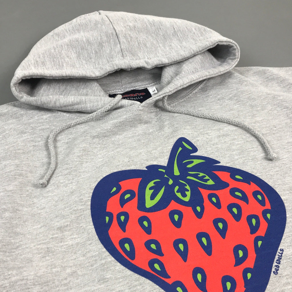 Insane Strawberry Grey Hooded Sweat