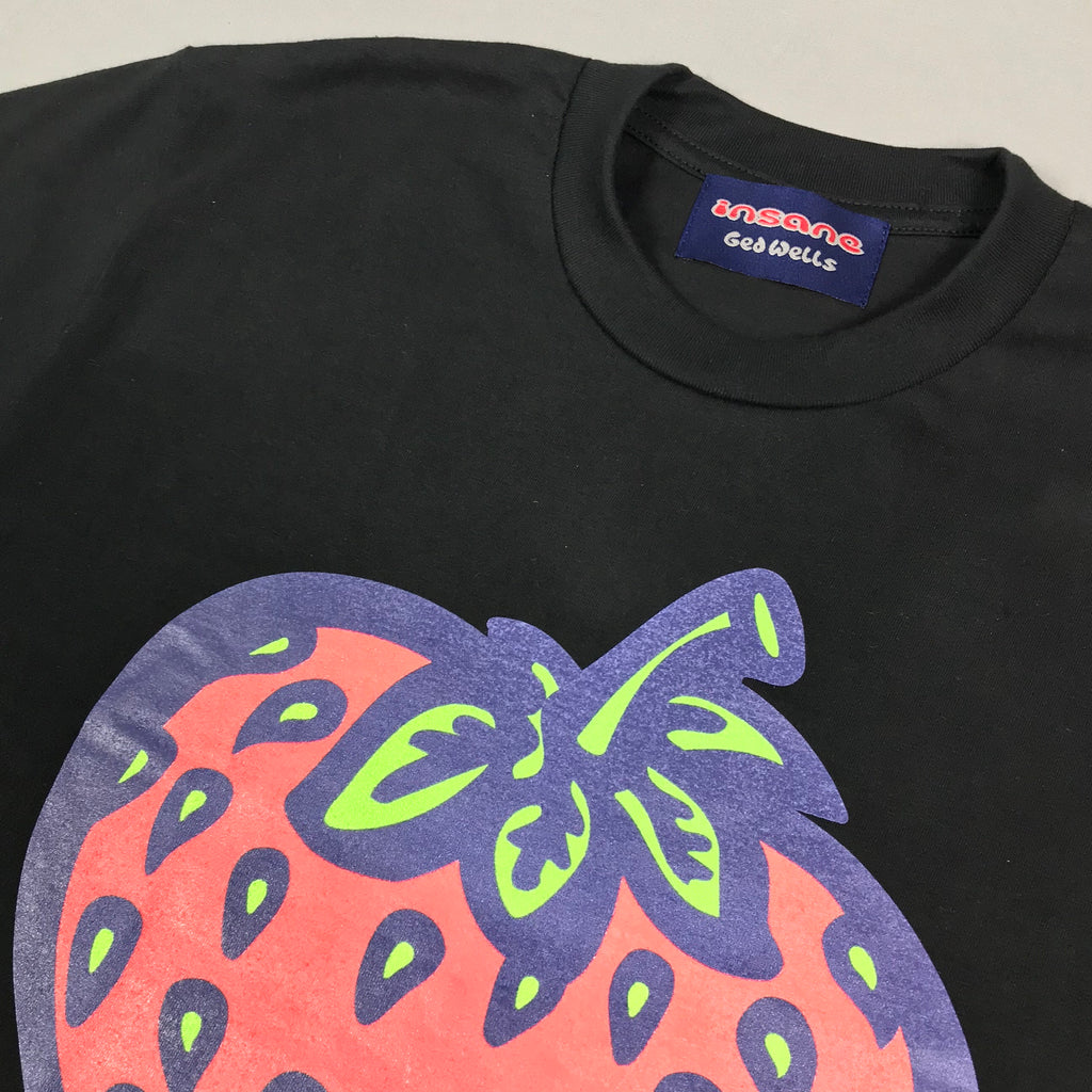 Insane Strawberry Black T-Shirt