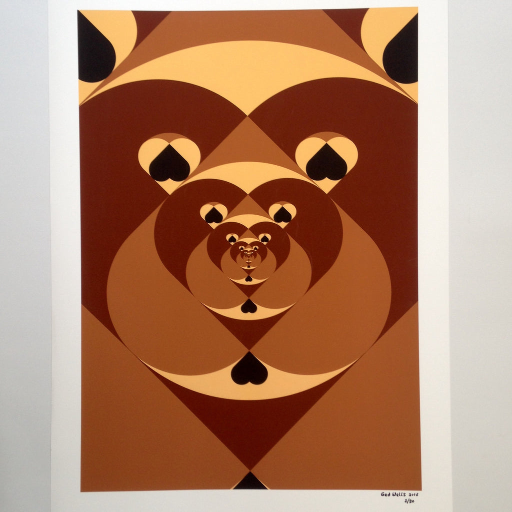 Tunnel of love Bears, A1 Giclée print