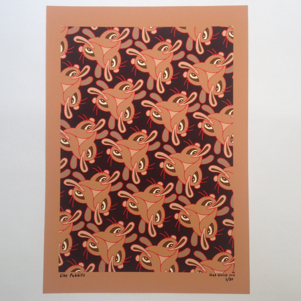 Like Rabbits A2 Giclée print.